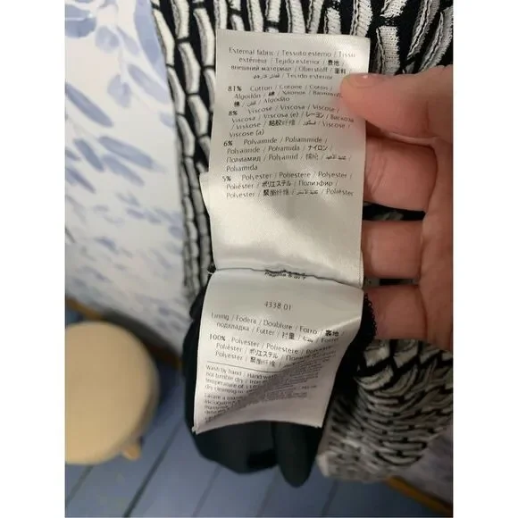 M Missoni Black White Classic Pattern Midi Knit Dress Size US 8 - Picture 7 of 9